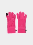 Rękawiczki dla dzieci - 4F Rękawiczki polarowe Touch Screen dziecięce - różowe L/XL - miniaturka - grafika 1