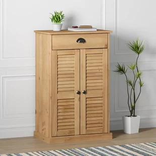 vidaXL Szafka na buty VIGO, 60x35x96 cm, lite drewno sosnowe - Wieszaki i stojaki - miniaturka - grafika 1