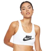 Biustonosze - Nike Swoosh Futura Bra biustonosz sportowy biały Weiß (White/Black/100) X-L - miniaturka - grafika 1