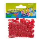 Scrapbooking - Craft With Fun Cekiny, czerwone metaliczne kółka 8 mm - miniaturka - grafika 1