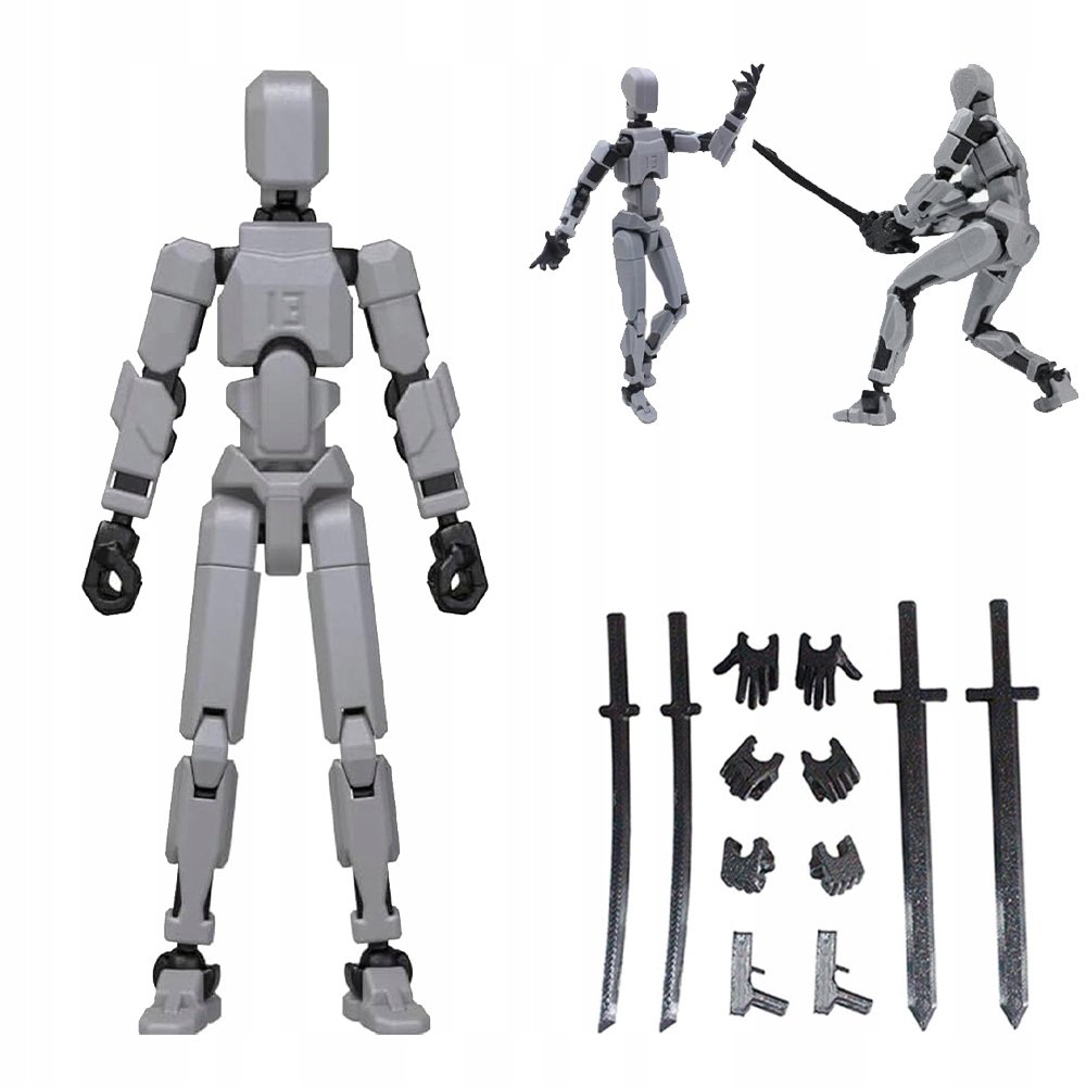 Mini Ruchomy Robot Figurka Ruchoma Manekin 3D Figurka 13cm