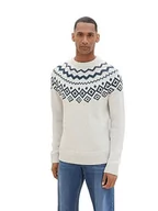 Swetry męskie - TOM TAILOR sweter męski, 34154 - Vintage Beige Twotone Neps, XL - miniaturka - grafika 1