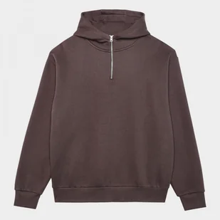 Męska bluza dresowa nierozpinana z kapturem Outhorn OTHAW23TSWSM0760 - brązowa - Bluzy sportowe męskie - miniaturka - grafika 1