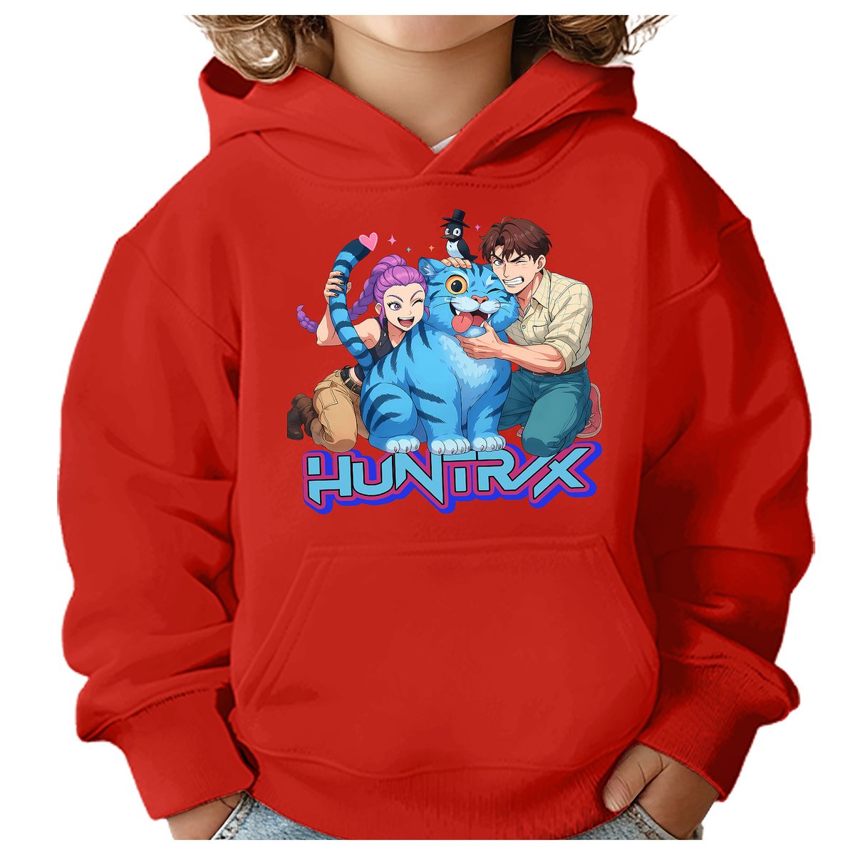 BLUZA DZIECIĘCA KPOP DEMON HUNTERS HUNTRIX 122-128 Z KAPTUREM BAWEŁNIANA