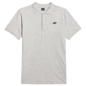 Koszulki sportowe męskie - Koszulka męska 4F Polo Shirt M366 Rozmiar: XL / Kolor: szary - miniaturka - grafika 1