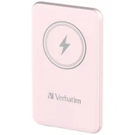 Powerbanki - Verbatim Powerbank indukcyjny `n` Go 15W5000mAh Wireless Magnetic różowy/pink 32243 - miniaturka - grafika 1