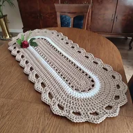 Obrusy i serwetki - Bieżnik owalny ze sznurka 50cmx110cm - miniaturka - grafika 1