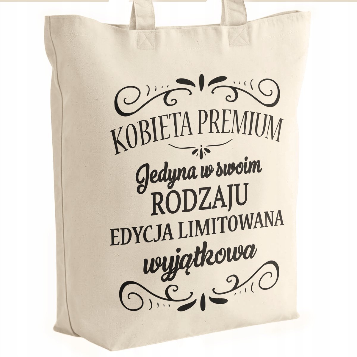 Torba bawełniana premium prezent na Dzień Kobiet Kobieta Premium