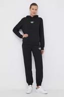 Spodnie damskie - Lacoste spodnie dresowe kolor czarny z nadrukiem - miniaturka - grafika 1