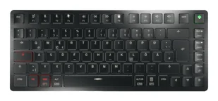 CHERRY KW X ULP 2.0 MINI klawiatura Dom/Biuro USB + RF Wireless + Bluetooth QWERTZ Niemiecki Czarny G8U-27050LTBDE-2 - Klawiatury - miniaturka - grafika 1