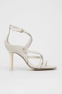 Tommy Hilfiger sandały skórzane Elevated TH High Heel kolor biały - Sandały damskie - miniaturka - grafika 1