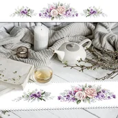 Pasmanteria - Haft krzyżykowy - Zestaw do haftu - Długi bieżnik z pudrowymi różami - miniaturka - grafika 1