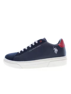 Trampki męskie - U.S. Polo Assn. Sneakersy "Urus" w kolorze granatowo-czerwonym - grafika 1