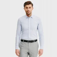 Koszule męskie - Jasnoniebieska koszula męska Slim Fit 100% Bawełna Pako Lorente roz. M - miniaturka - grafika 1