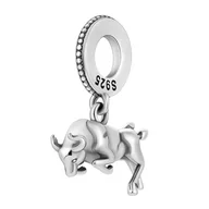 Wisiorki - Zawieszka SREBRO 925 Charms koralik do PANDORA Byk - miniaturka - grafika 1