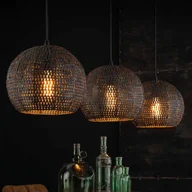 Lampy sufitowe - ZIJLSTRA Lampa wisząca Setengah, możliwość ściemniania, brązowy / rdzawy, salon / jadalnia, metal, vintage - miniaturka - grafika 1