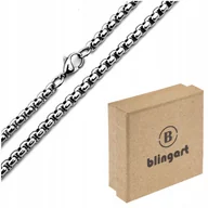 Łańcuszki - Łańcuszek męski ze stali chirurgicznej 316L splot ankier 55cm BLINGART - miniaturka - grafika 1