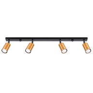 Lampy sufitowe - Plafon WINX 4L czarny/miedź SOLLUX LIGHTING - miniaturka - grafika 1