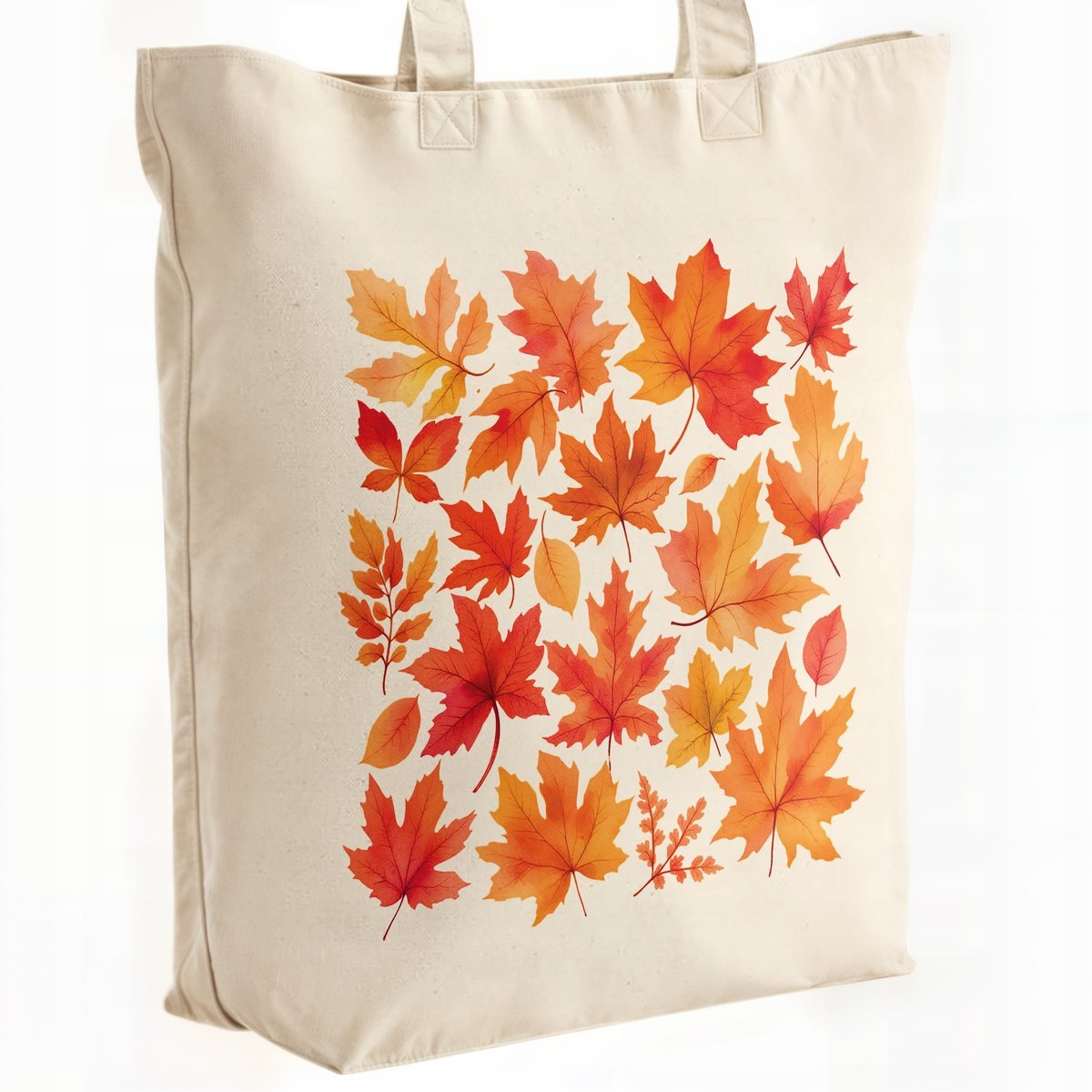 Torba bawełniana premium na zakupy Jesienne Liście Kolaż Jesień Prezent