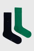 Skarpetki męskie - Tommy Hilfiger skarpetki 2-pack męskie kolor zielony 371111127 - miniaturka - grafika 1