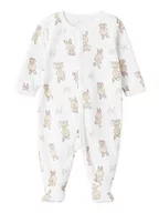 Śpiochy dla niemowląt - NAME IT Nbfnightsuit W/F Rabbit Noos śpioszki do spania dla dziewczynek, Bright White, 68 cm - miniaturka - grafika 1