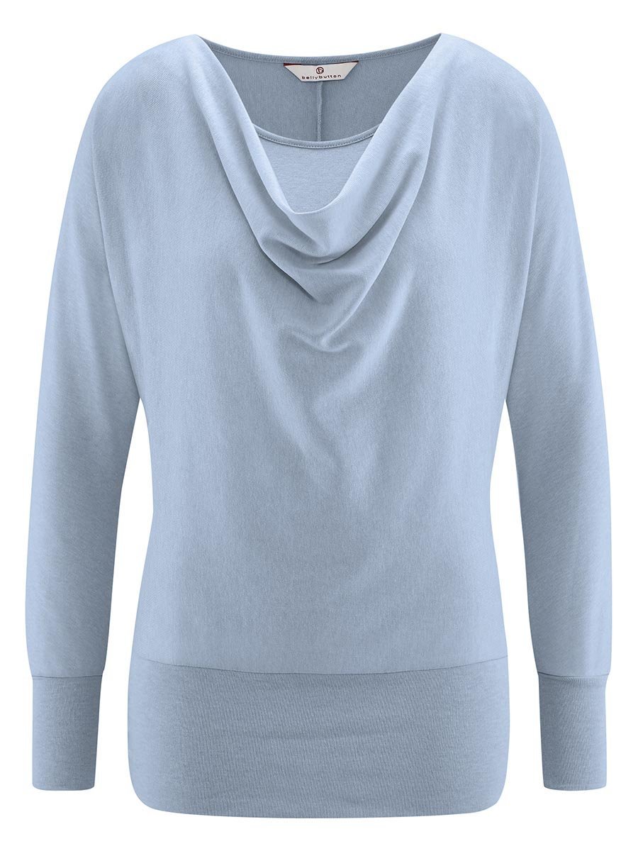 Damska bluzka do karmienia długi rękaw jasnoniebieska Bellybutton Maternity, r.XL