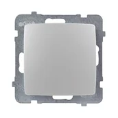 Wyłączniki światła i elektryczne - Ospel Karo srebrny łącznik jednobiegunowy ŁP-1S/m/43 ŁP-1S/m/43 - miniaturka - grafika 1