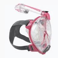 Maski do nurkowania - Maska pełnotwarzowa do snorkelingu Cressi Duke Dry Full Face clear/pink - miniaturka - grafika 1