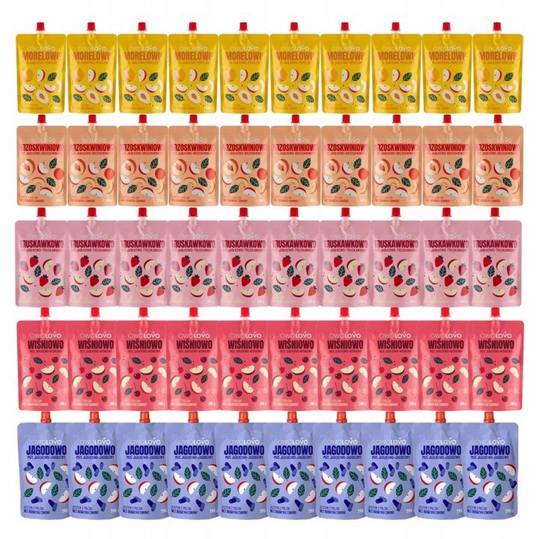 Owolovo Mix 5 smaków 200 g x 50 sztuk