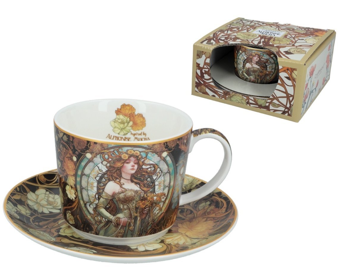 Filiżanka do herbaty ze spodkiem Mucha Carmani