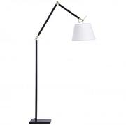 Lampy stojące - Podłogowa lampa stojąca Zyta do sypialni czarna biała - miniaturka - grafika 1