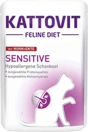 Mokra karma dla kotów - Kattovit Sensitive kurczak+kaczka 85g saszetka - miniaturka - grafika 1