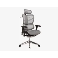 Fotele i krzesła biurowe - BROSCO Ergonomiczny Fotel ERGOFLY FLY T-07 Grey FLY T-07 Grey - miniaturka - grafika 1