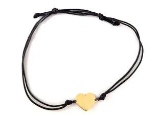 Złota bransoletka sznurkowa 333 serduszko - Bransoletki - miniaturka - grafika 1