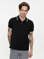 Koszulki męskie - Geox Polo M4510Q T2649 F9000 Czarny Regular Fit - miniaturka - grafika 1