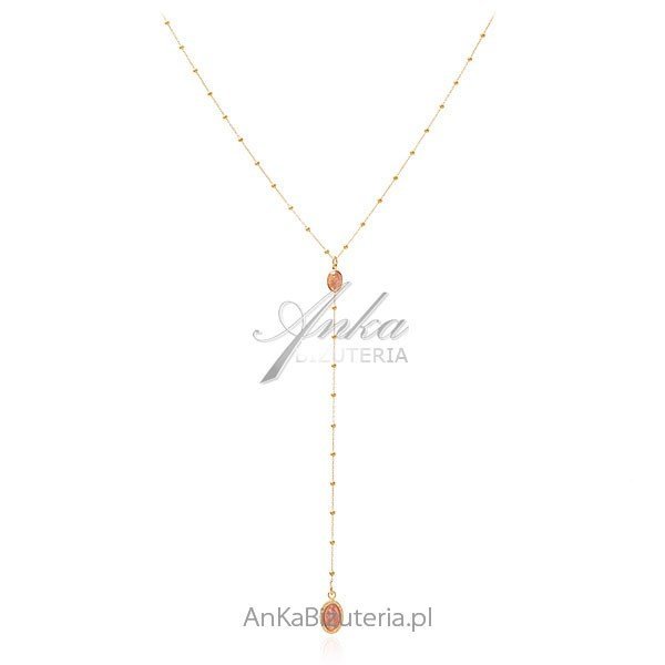 ankabizuteria.pl Srebrny naszyjnik pozłacany różaniec