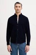 Koszule męskie - United Colors of Benetton koszula sztruksowa męska kolor granatowy regular z kołnierzykiem button-down 5T98UQ066 - miniaturka - grafika 1