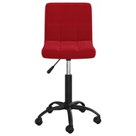 Fotele i krzesła biurowe - vidaXL Obrotowe krzesło biurowe, winna czerwień tapicerowane aksamitem! 334362 - miniaturka - grafika 1