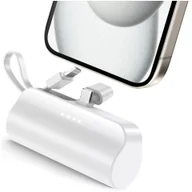 Powerbanki - PowerBank 5000mAh Alogy bank energii kieszonkowy mały ładowarka zewnętrzna Power Bank USB-C i lightning Biały - miniaturka - grafika 1