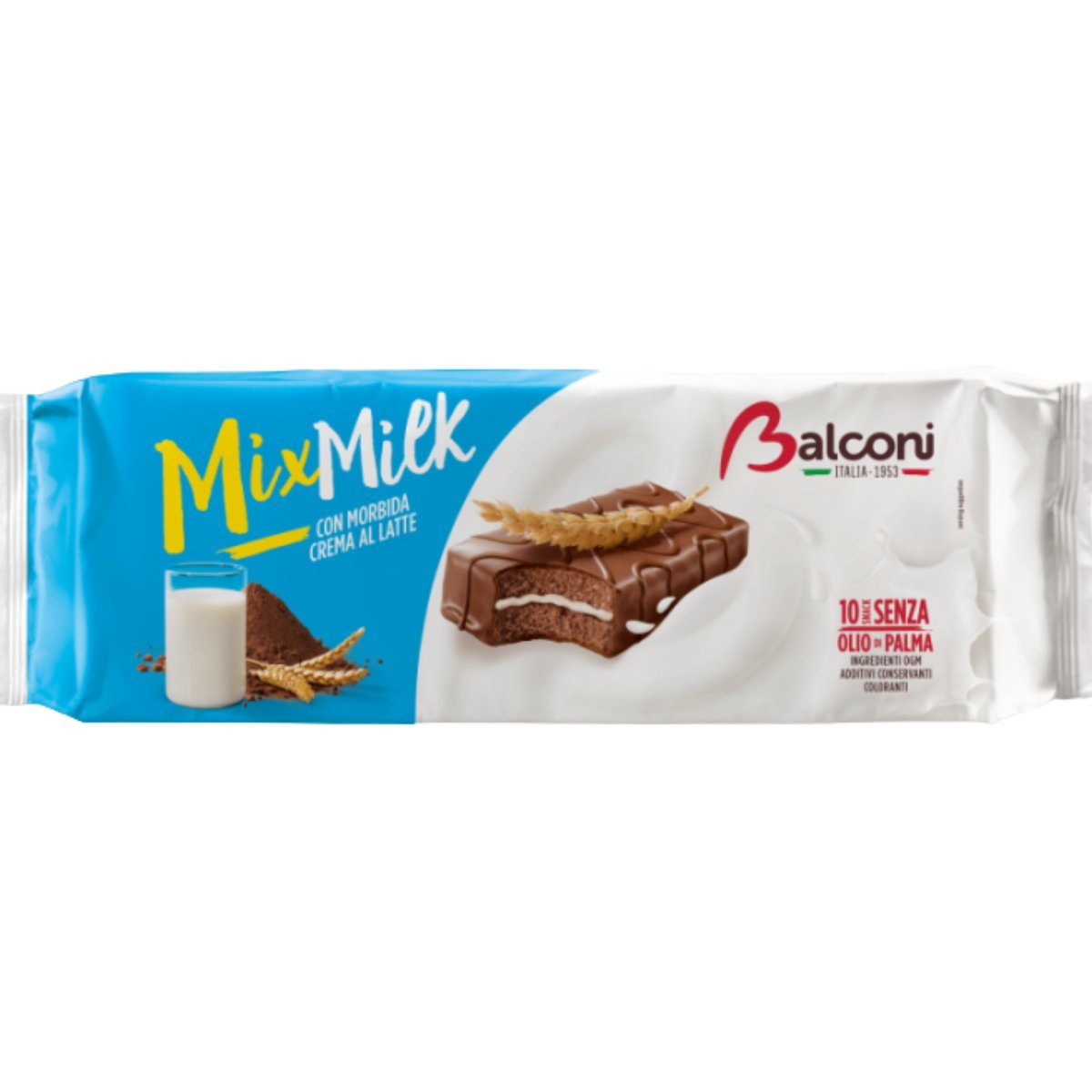 Balconi Mix Max Milk 350g biszkopty z polewą czekoladową i mlecznym kremem