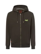 Bluzy męskie - Superdry Bluza męska Mężczyźni Bawełna szary jednolity, S - miniaturka - grafika 1