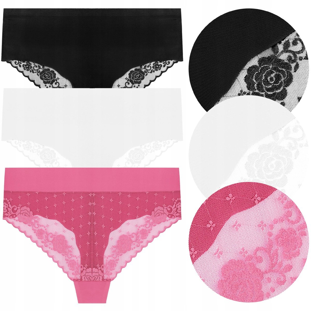 MAJTKI DAMSKIE FIGI Modelujące Wyszczuplające Wysoki Stan Maxi 3 pak r. 5XL