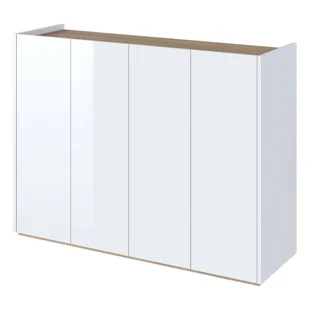 Komoda EASY EA-02 z oświetlaniem biały połysk/dąb scandi - Komody - miniaturka - grafika 1