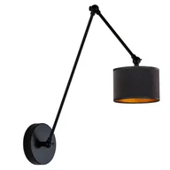 Lampy ścienne - Ruchoma lampa ścienna z welurowym abażurem TESNUS VELUR - miniaturka - grafika 1