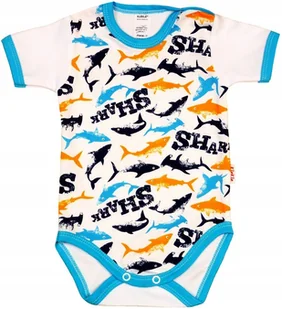 Body KRÓTKI rękaw 100% Bawełna REKINY r 68 KLEKLE - Body dla niemowląt - miniaturka - grafika 1