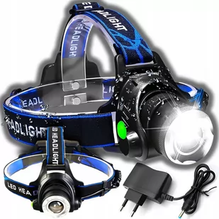 Latarka Czołowa Led Zoom Xml-T6 Cree Lampka Czołówka Mega Mocna Niezawodna - Latarki - miniaturka - grafika 1