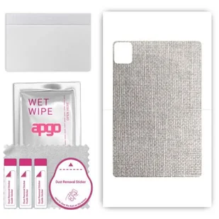 folia naklejka skórka strukturalna na TYŁ do Blackview Tab 70 WiFi - Tkanina Denim Szary - apgo SKINS - Akcesoria do tabletów i e-booków - miniaturka - grafika 1