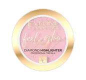 Rozświetlacze do twarzy i ciała - Eveline Feel the Glow! rozświetlacz 03 rose gold 4.2g - miniaturka - grafika 1