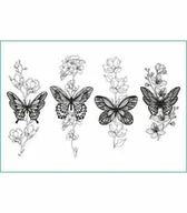 Prace ręczne dla dzieci - Tatuaże tymczasowe Motyle na gałązkach - miniaturka - grafika 1
