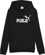 Bluzy damskie - Bluza damska Puma ESS No.1 Logo Hoodie czarna 682390 01 L - miniaturka - grafika 1